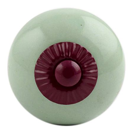 Solid Light Green Purple Fitting Ceramic Knob